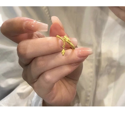 Тибетське Золоте кільце Сакральний Дракон із фіанітами для здійснення ваших бажань у 9 періоді та удачі