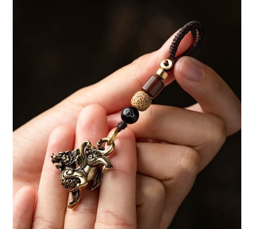 Брелок Тибетський Сакральний Пі Яо мідний для успіху, Денег, Удачі, Здоров'я, Захисти та Любові 9 період