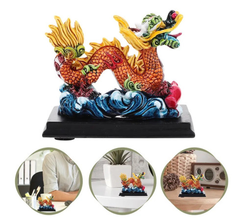 Статуетка Малазійський Дракон Ізобілія допомога небес, що виконує бажання приносить Удачу 9 період