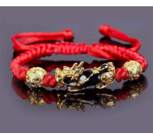Тибетський Браслет Пі Яо на червоній нитці збільшення багатства на 9 період