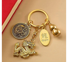 Тибетський брелок Дракон, Змія, Гарбуз Ву Лу з пудрою клачакри для удачі, Багатства, Здоров'я та Любові в 9 період