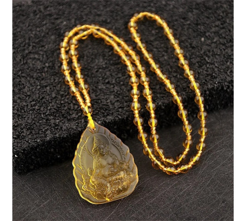 Турмалінова з Топазом Підвіска Жовтий Джамбала для Багатства, процвітання, Успіху в Бізнесі та Захисту Непал