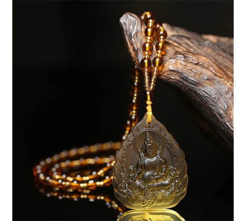 Турмалінова з Топазом Підвіска Жовтий Джамбала для Багатства, процвітання, Успіху в Бізнесі та Захисту Непал