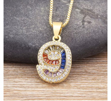 Золота Підвіска Щаслива 9 з фіанітами з Сінгапуру для Багатства та удачі Фантастичної