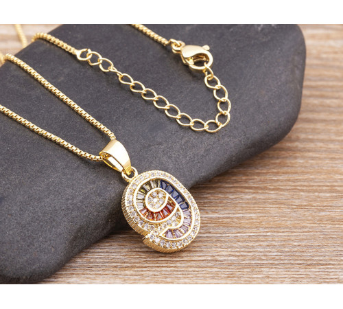 Золота Підвіска Щаслива 9 з фіанітами з Сінгапуру для Багатства та удачі Фантастичної