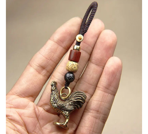 Брелок Тибетський Сакральний Петух мідний дає харизму, сміливість, любов, рішучість, стійкість і інтелекту