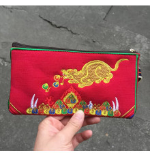 Тибетський Гаманець Тканинний Мангуста коштовностей і з мантрою могутнього Багатства Катманду