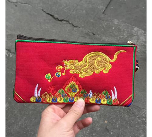 Тибетський Гаманець Тканинний Мангуста коштовностей і з мантрою могутнього Багатства Катманду