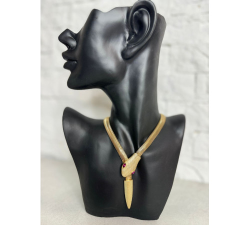 Золота турмалінова Підвіска Змія з рожевим сапфіром і магнітами для Здоров'я, Багатства, удачі та здійснення