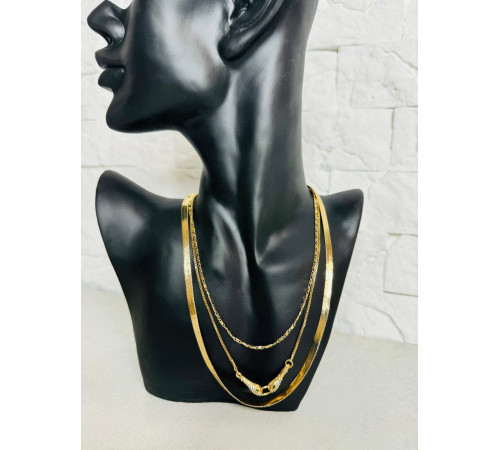 Золота сакральна підвіска Дві голови Змії з фіанітами та смарагдом для Здоров'я, Багатства, Подвійної удачі