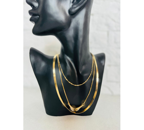 Золота сакральна підвіска Дві голови Змії з фіанітами та смарагдом для Здоров'я, Багатства, Подвійної удачі