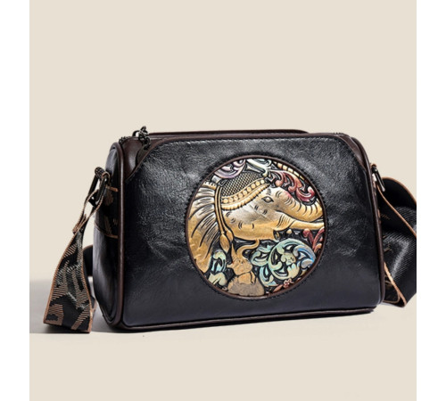 Брендова сумка із зображенням Слон Амулет Багатства, що приваблює удачу для приваблення грошей чорний колір