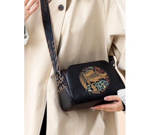 Брендова сумка із зображенням Слон Амулет Багатства, що приваблює удачу для приваблення грошей чорний колір