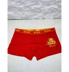 Турмалінові червоні Труси з Драконом і символом Фук для Великої удачі, Процвітання й Харизми Сінгапур