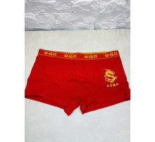 Турмалінові червоні Труси з Драконом і символом Фук для Великої удачі, Денег і Харизми Сінгапур