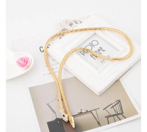 Золота Підвіска Змія з фіанітами та магнітами для Здоров'я, Багатства, удачі та здійснення Жела