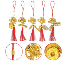Прикраса Підвіска на червоній нитці Дракон для багатства та процвітання амулет талісман на удачу 1 шт.