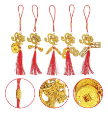 Прикраса Підвіска на червоній нитці Дракон для багатства та процвітання амулет талісман на удачу 1 шт.