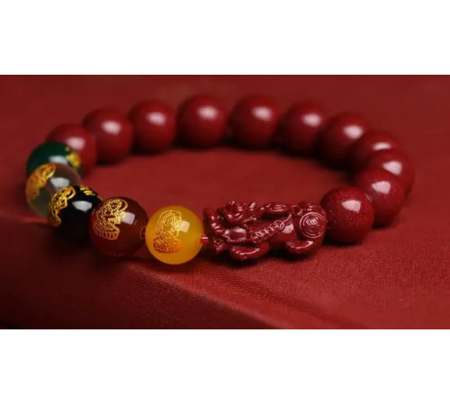 Ексклюзивний Сінгапурський Браслет із Кинарі 5 Джамбал із сакральними мантрами Пі Яо 5 Супер Багатств і удачі