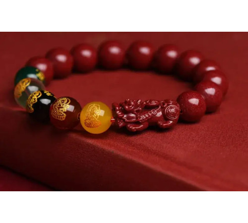 Ексклюзивний Сінгапурський Браслет із Кинарі 5 Джамбал із сакральними мантрами Пі Яо 5 Супер Багатств і удачі