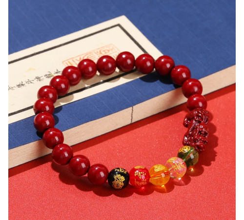 Ексклюзивний Сінгапурський Браслет із Кинарі 5 Джамбал із сакральними мантрами Пі Яо 5 Супер Багатств і удачі