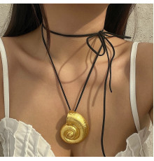 Чокер Підвіска Золота Мушля Сакральна для сприятливої трансформації удачі та захисту від втрати багатства та