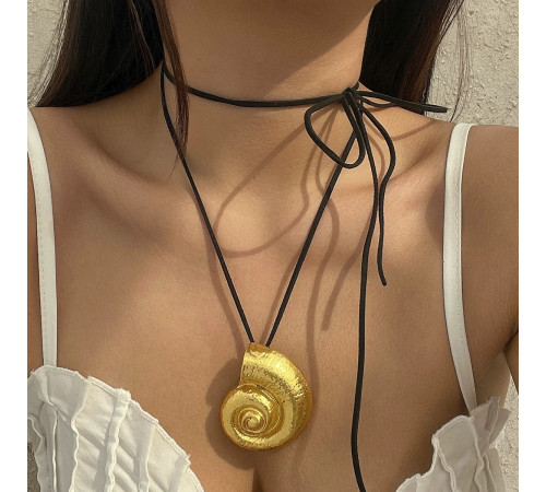 Чокер Підвіска Золота Мушля Сакральна для сприятливої трансформації удачі та захисту від втрати багатства та