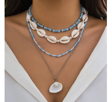 Чокер Комплект намисто з мушлями та Перли з підвіскою Мушля виготовлення бажань для стильної дівчини