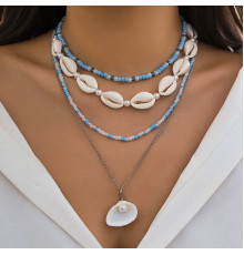 Чокер Комплект намисто з мушлями та Перли з підвіскою Мушля виготовлення бажань для стильної дівчини