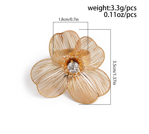 Золоте кільце Francelli з фіанітами клас ААА для Любові та Велика енергія й обертання Удачі