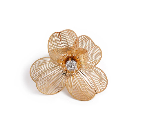 Золоте кільце Francelli з фіанітами клас ААА для Любові та Велика енергія й обертання Удачі