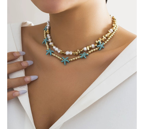 Вінтажне Малазійське коралове з бірюзою підвіска на шию морська Зірка і для удачі та Радості