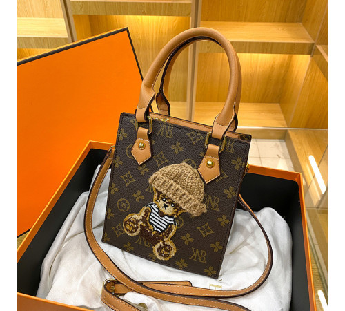 Брендова сумка з Чотирилисним Клевером з Ведмедик Polo Ralph Lauren для удачі та приваблення грошей коричневий