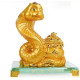 Статуетка Золота Змія для Багатства, Достаток, Процвітання, з символом Фук для великої удачі та Здоров'я 18 см