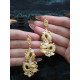 Тибетські сакральні Золоті Сережки Дракон для Удачі, Багатства та Захисту на 9 період 18 каратів