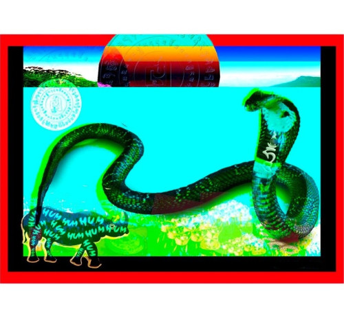 Сакральна Картина Змія з мантрами, щоб залучити Удачу, Здоров'я і Багатство у своє життя на 20 років