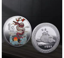 Срібна монета Містична Леопардова Змія приносить Велику Удачу, Здоров'я, Процвітання виготовлення желані