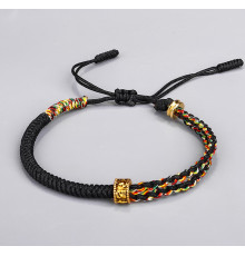 Тибетський Сакральний браслет чорний ручної роботи з Мантрою здійсненні Желаний і Здоров'я Непал