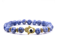 Тибетський Браслет із Ляпіта Лазуриту з рукою Фатіми для Захисту, Здоров'я приносить Щастя і радість
