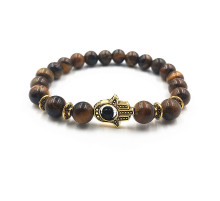 Тибетський Браслет із Тигрового очей із рукою Фатіми приносить успіх у фінансових справах, здоров'я, захист