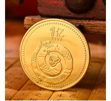 Золота монета Мудра Змія приносить Велику удачу, процвітання і здоров'я