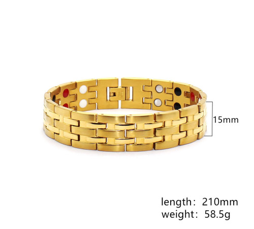 Золотий турмаліновий браслет Ультраміцний Біомагінтний з Титаном, Германієм і Біофотонами Energy 5в1