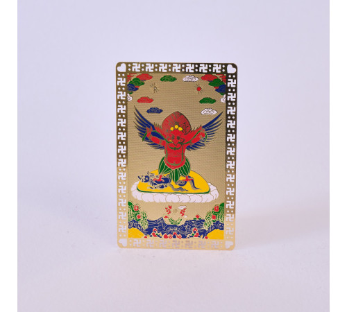 Золота картка Гаруда з амулетом проти недуг і захист від ворогів і завістівників