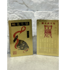 Тибетська Золота Картка космічна змія та черепаха для довголіття, здоров'я, багатства та щастя захисту