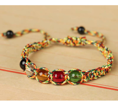 Тибетський Великий Браслет 5 Елементів ручної роботи для Енергії, Здоров'я, Баланса для Нейтралізації негативу