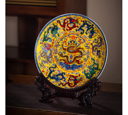 Малазійська тарілка 9 драконів приносять дуже велику удачу та захищають вас від небезпеки Ліліан Ту