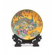 Малазійська тарілка Подвійний павич, щоб зберегти своє багатство в безпеці та здоров'ї