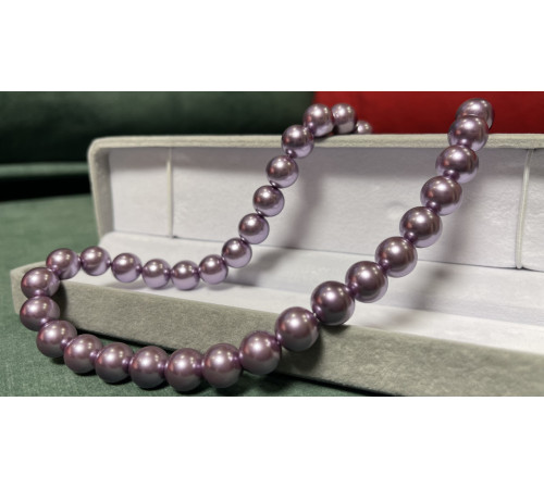 Перлове намисто з Малазійських лавандових перлів Akoya Клас AAA із сережками та браслетом для багатства