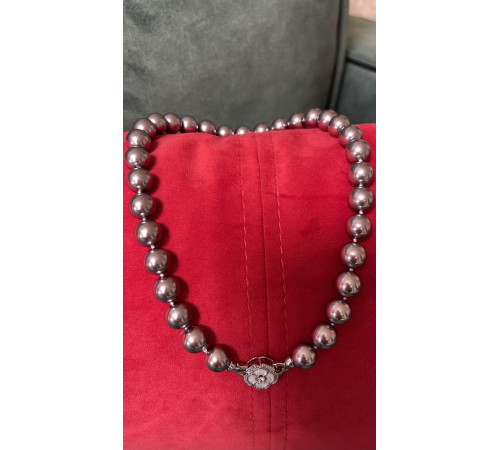 Фіолетове намисто перлів Малайзії Akoya Клас AAA з фіанітами для Багатства, Здоров'я та удачі