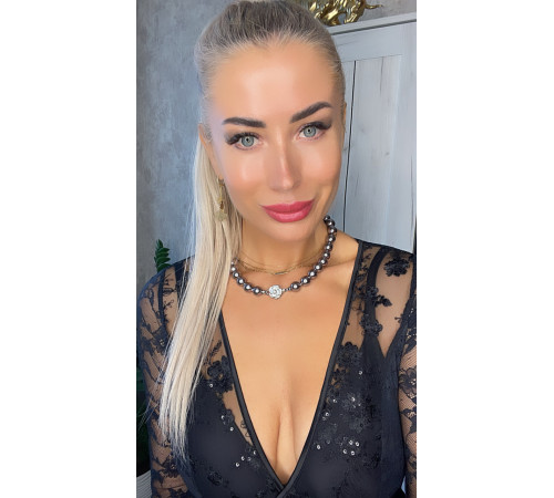 Фіолетове намисто перлів Малайзії Akoya Клас AAA з фіанітами для Багатства, Здоров'я та удачі